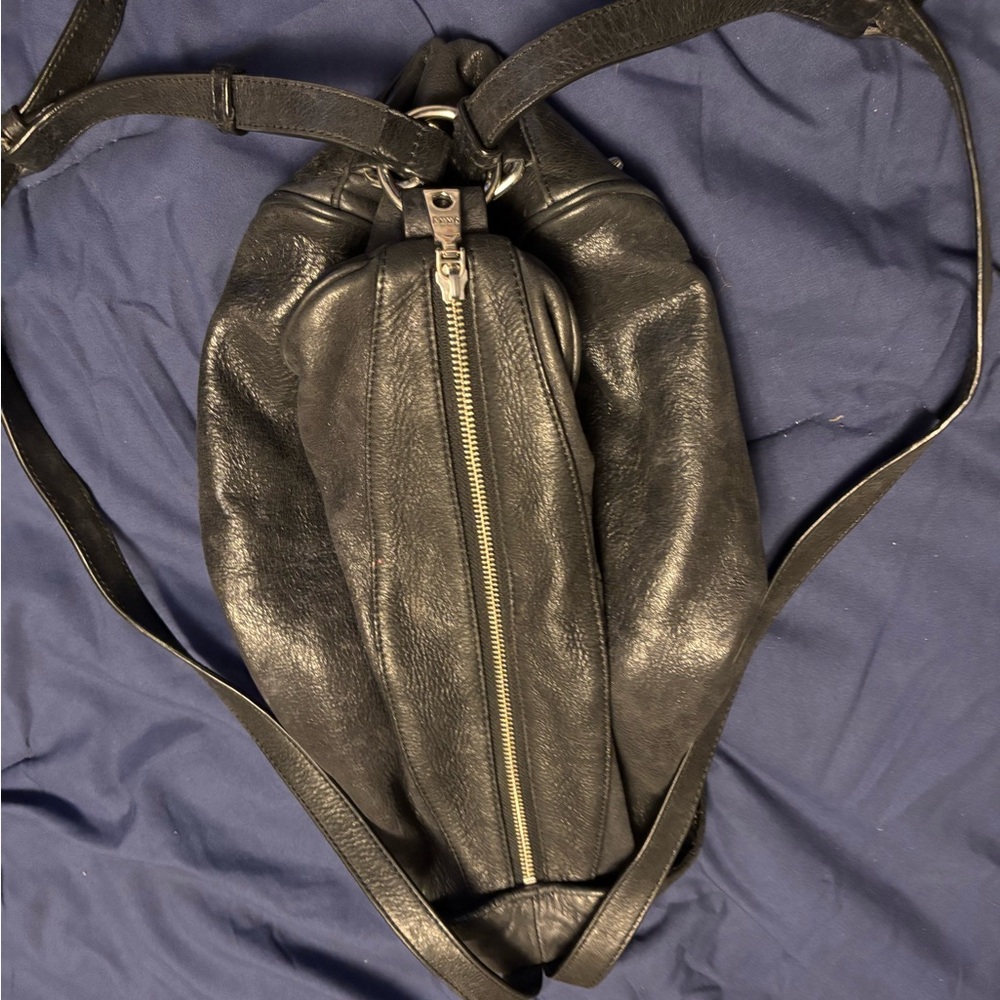 DKNY Black Leather Backpack